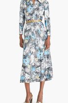 PRINTED CUFFED SILK SHIRT