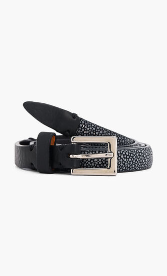 Textured Leather Belt