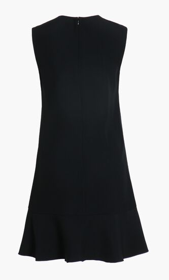 Cut Sleeves Ruffle Hem Dress