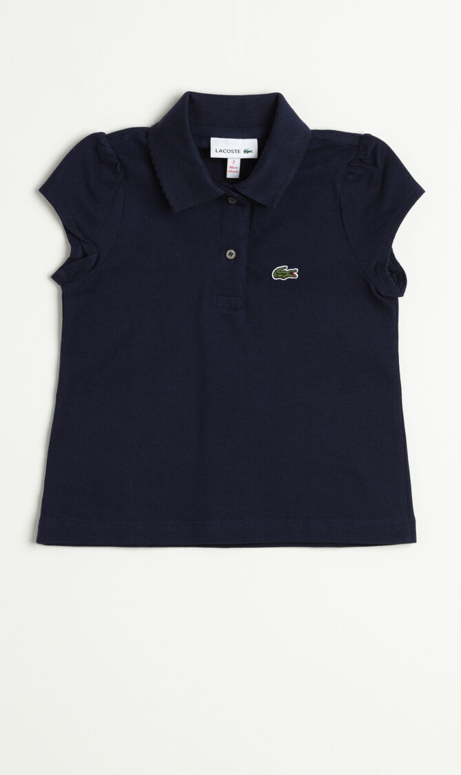 Scalloped Collar Polo Shirt