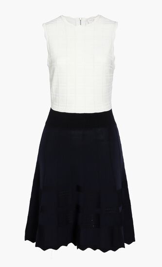 Contrast Knitted Dress