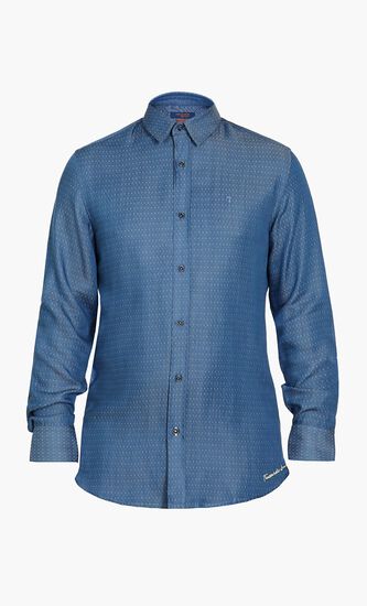 Regular Fit Miami Collar Geometric Shirt