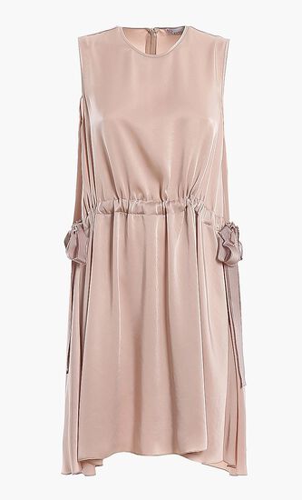 Drawstring Waist Shift Dress