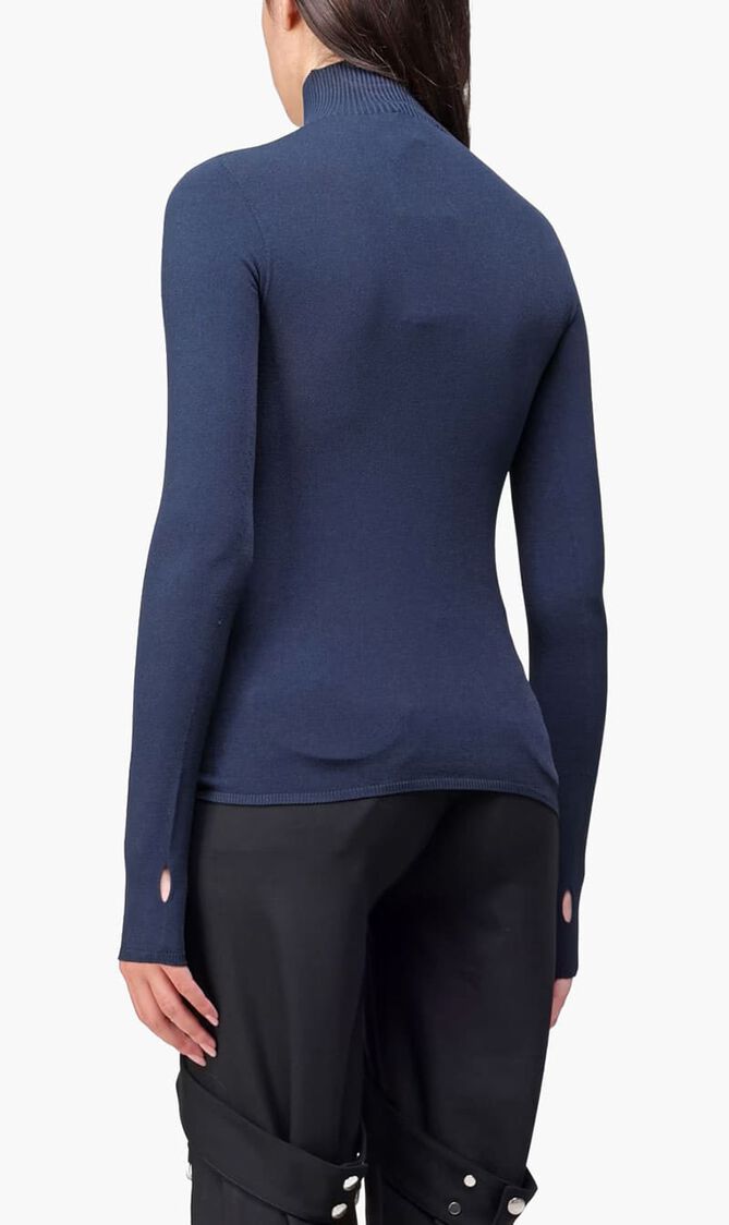 Slick Long Sleeved Mockneck Sweater