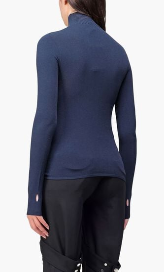 Slick Long Sleeved Mockneck Sweater