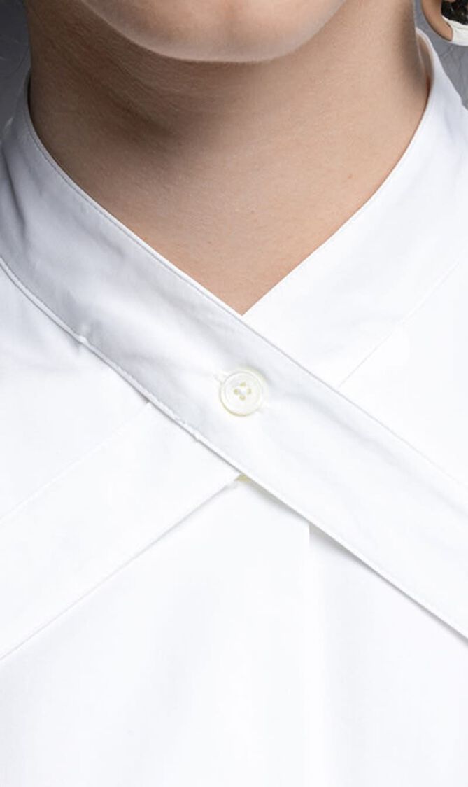 POPLIN CROSS BELT SHIRT WHITE NO COLOR