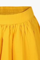 Yellow skirt for girl with macramé lace
