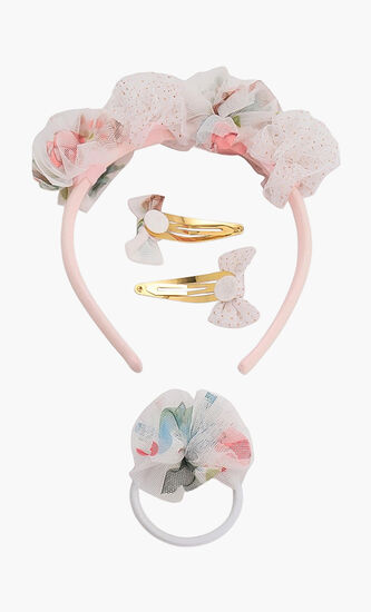 Floral Lace applique Hair Accessories Set