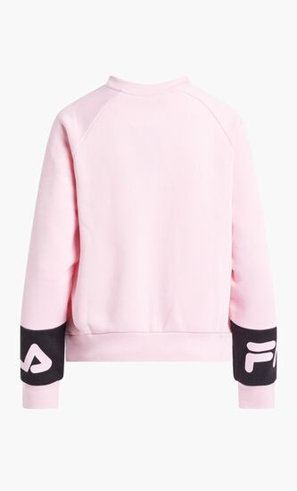 BAITA V NECK SWEAT WITH CUT & SEW AT CUFF