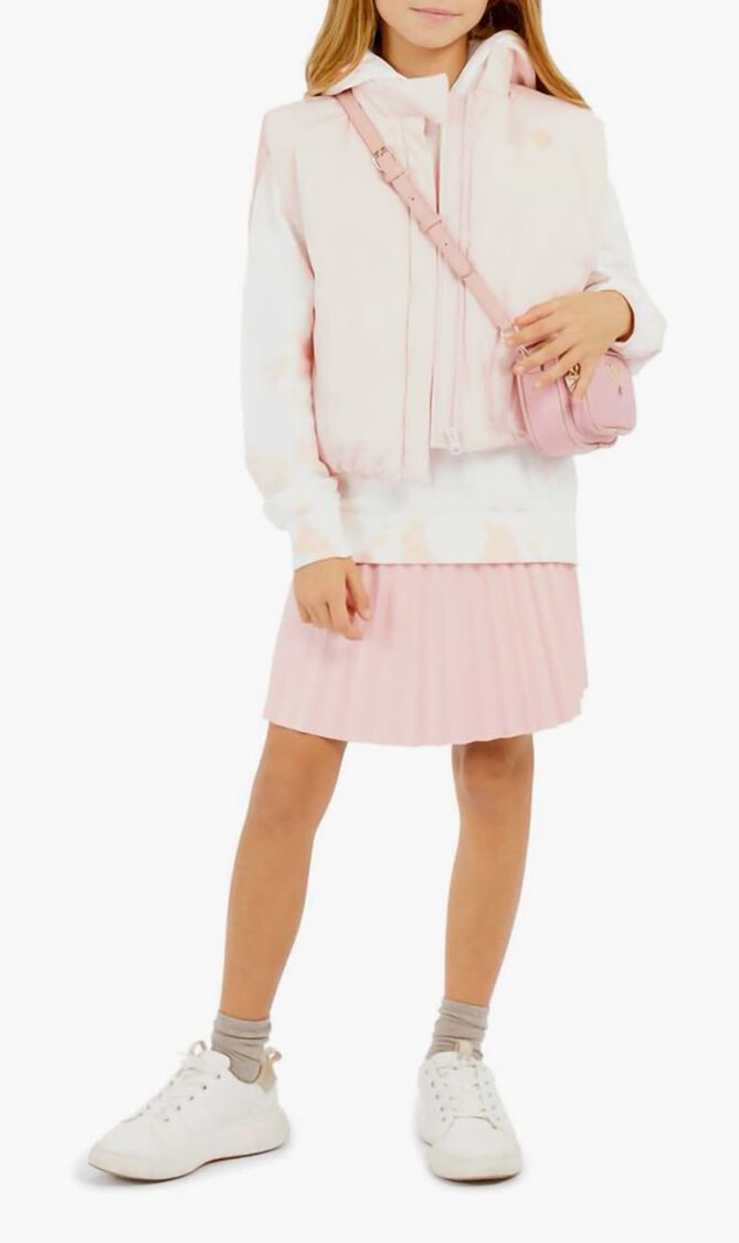 Leather Pleated Mini Skirt