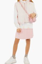 Leather Pleated Mini Skirt