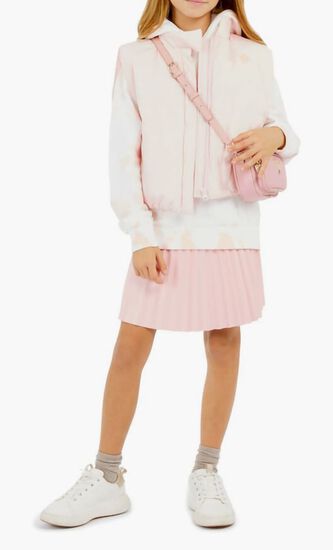 Leather Pleated Mini Skirt