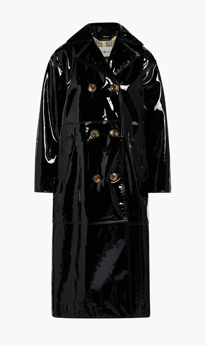 PATENT TRENCH COAT