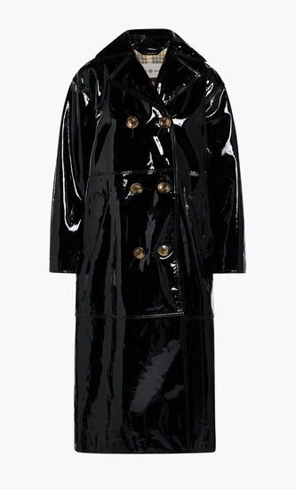 PATENT TRENCH COAT