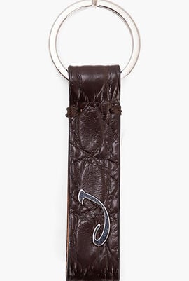 Crocodile Leather Key Ring