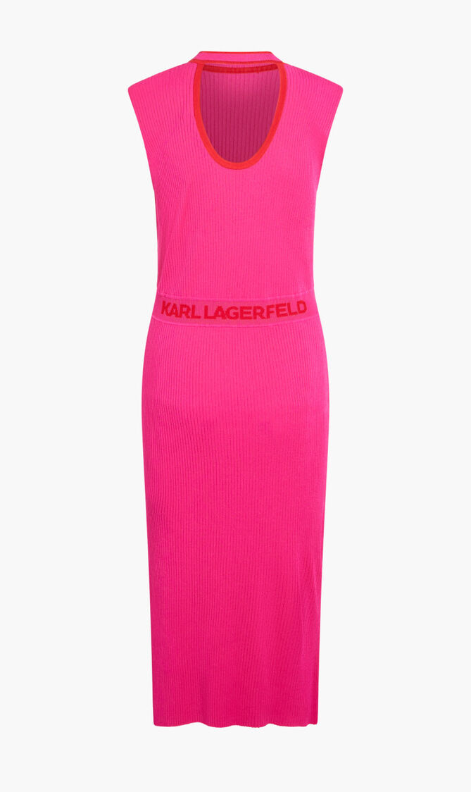 SLVS HIGH NECK KNIT DRESS