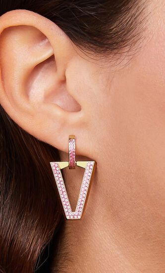 Uali Zirconia Pink (Single Earring)