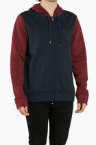 Colorblock Zip-Up Hooded Sweatshirt