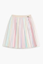 Pleated Polysatin Skirt