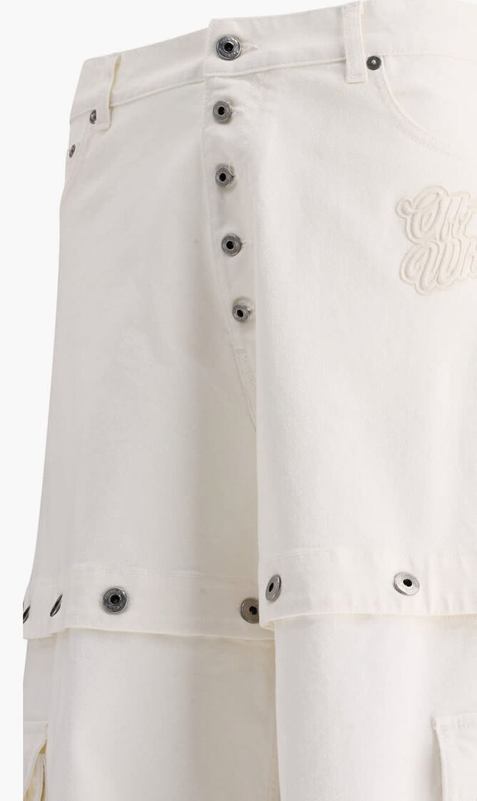 90SLOGO BUTT SUPER BAGGY JEAN RAW WHITE