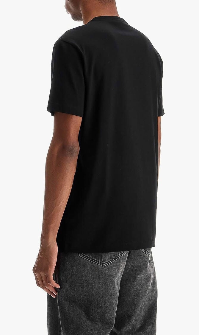 T-SHIRT COMPACT COTTON JERSEY FABRIC + MEDUSA CRYSTAL STRASS EMBROIDERY