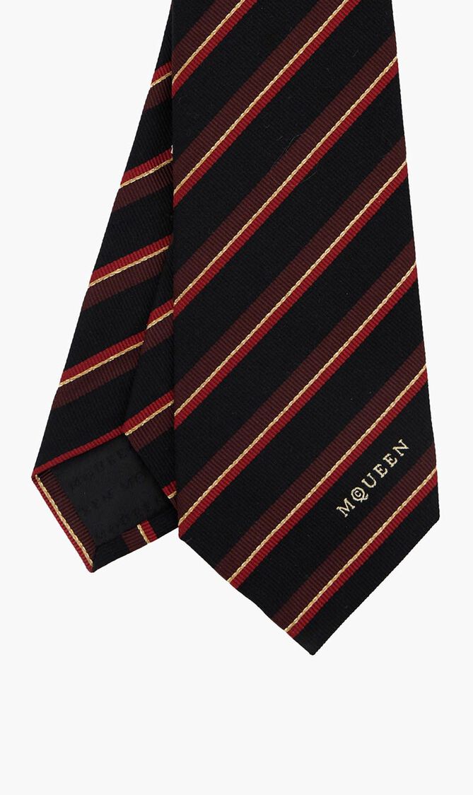 Multicolor Tie with Striped Motif