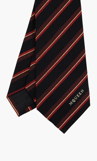 Multicolor Tie with Striped Motif