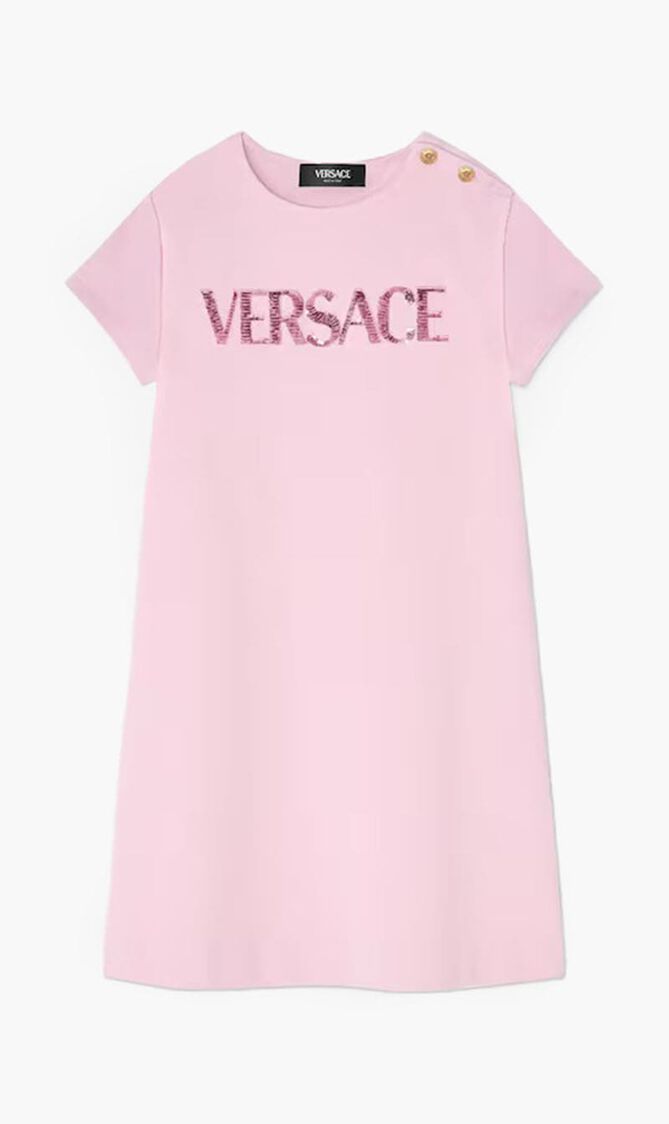 Embellished Logo Dress