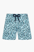 All Over Fish Printed Swim Shorts