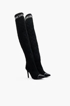 PANDORA MONOGRAM RIBBED KNEEBLACK KNIT TEXTILE