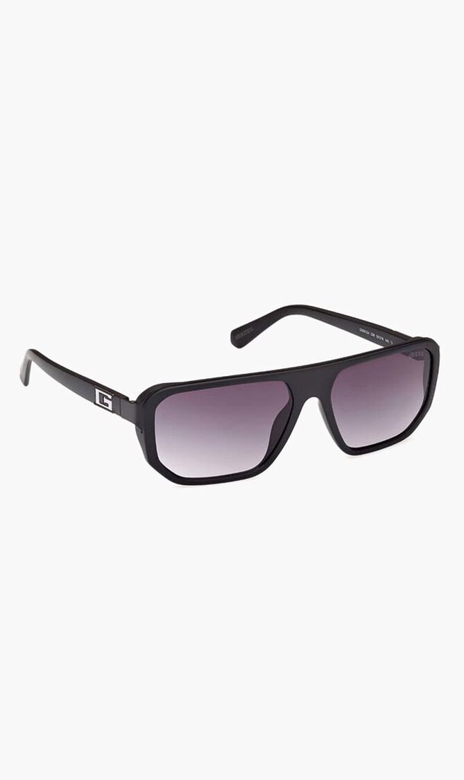 INJECTED SUN GLASSES M MATTE BLACK GRADIENT SMOKE