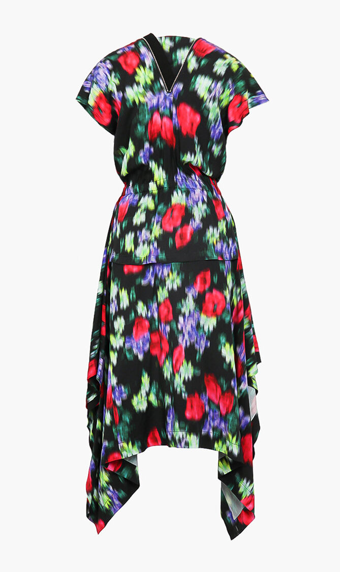 Floral Waisted Midi Dress