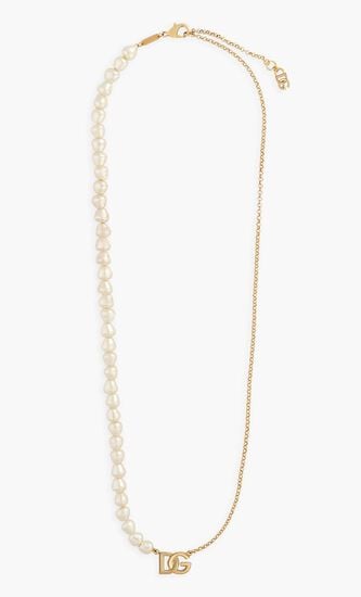 Link Necklace with Pearls
