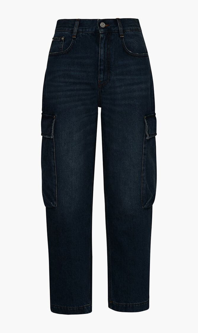 DARK BLUE VINTAGE CROPPED CARG