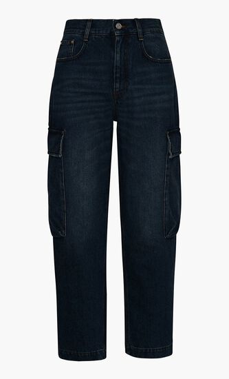 DARK BLUE VINTAGE CROPPED CARG
