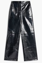 FAUX PATENT LEATHER PANTS