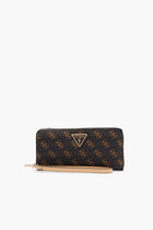 LAUREL SLG LARGE ZIP AROUND/BROWN LOGO