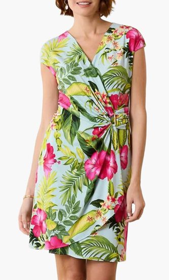 Clara Grand Villa Faux-Wrap Dress