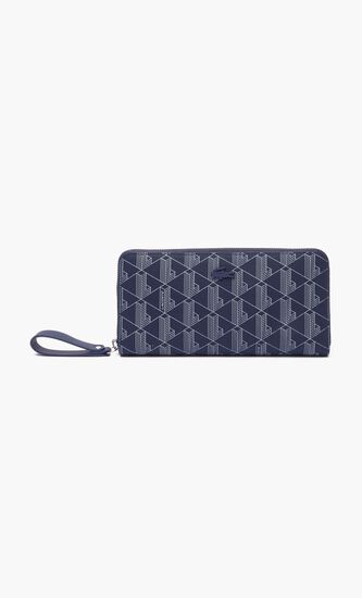 Women'S Lacoste Monogram Print Zip Wallet