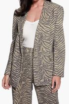 Double Breasted Zebra Print Blazer