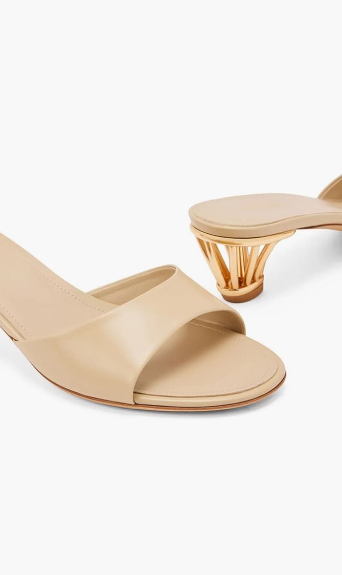 Slip On Cage Heel Sandals