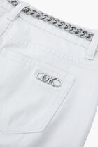 Denim Belted Flared Jeans