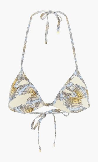 Printed Triangle Bikini Top