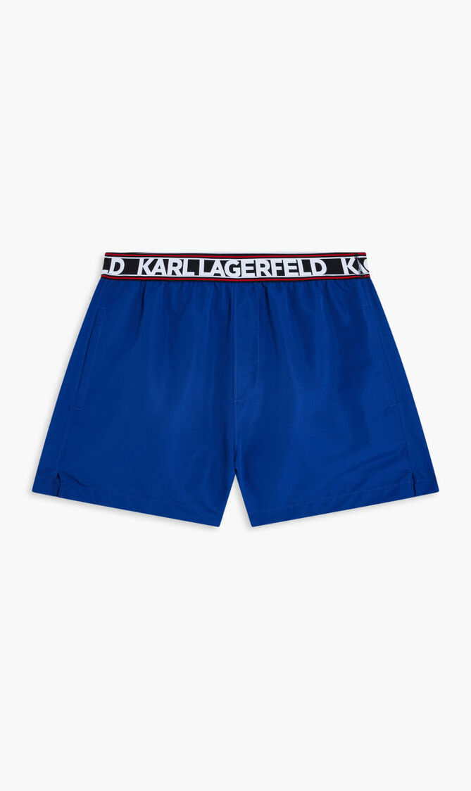 ELONGATED LOGO SHORT SHORTS