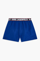 ELONGATED LOGO SHORT SHORTS