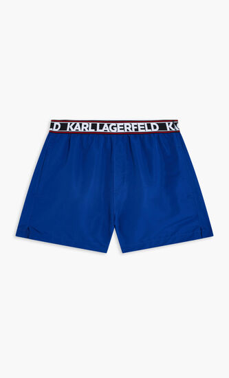 ELONGATED LOGO SHORT SHORTS