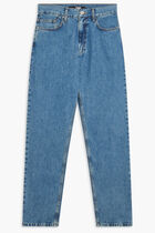 TAPERED DENIM PANTS