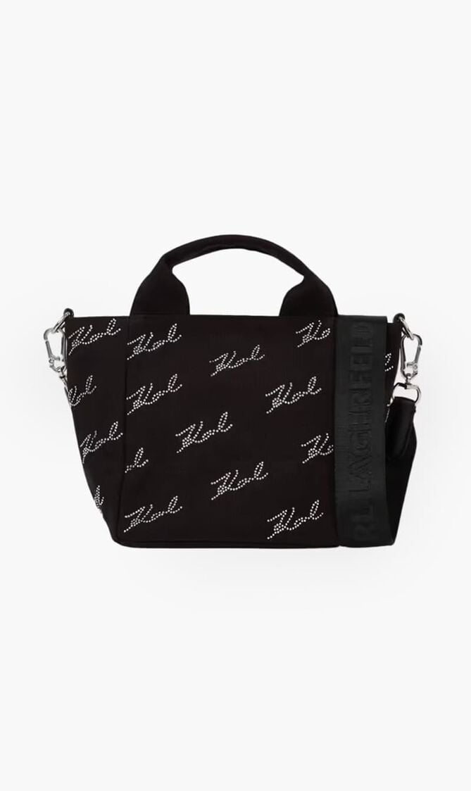 K/Signature Sm Rhinestone Shopper Bag