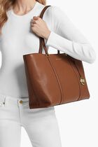 Temple Large Pebbled Leather Tote Bag