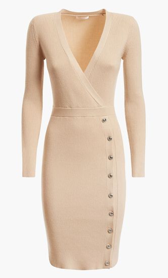 Front Button Sweater Dress